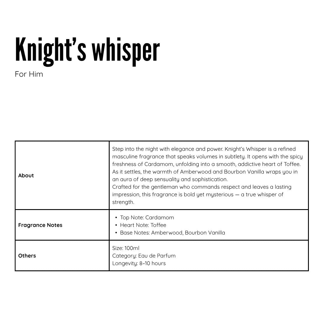 Knight’s Whisper Eau de Parfum – For Men