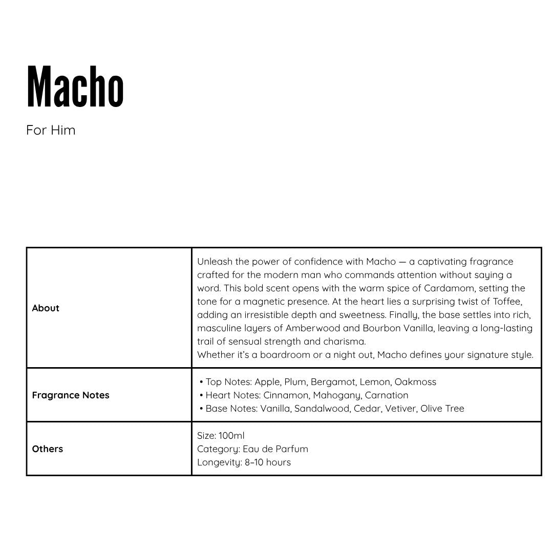 Macho Eau de Parfum – For Men